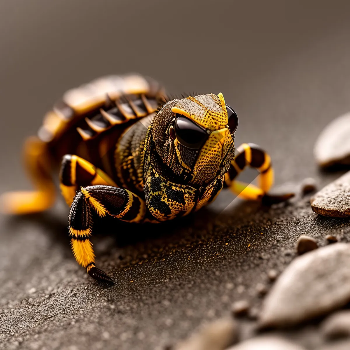 Picture of Close-up snapshot of a slithering snake