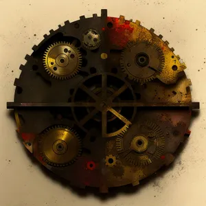 Antique Vintage Clockwork Timepiece Gear Wheel Portrait