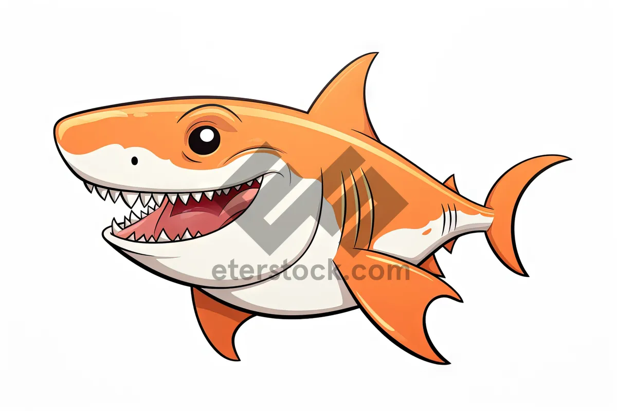 Picture of Cute Cartoon Swordfish Clip Art Drawing