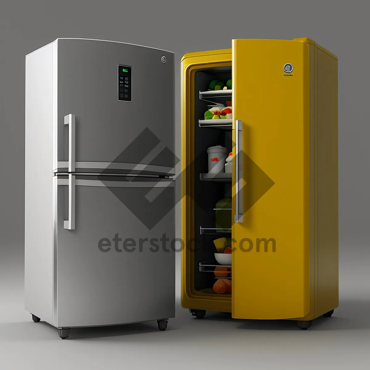 Picture of Modern 3D Refrigeration System for Home Appliances