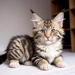 Playful Kitty with Adorable Whiskers