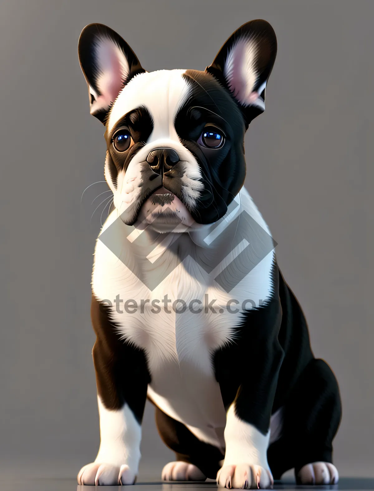 Picture of Adorable Bulldog Terrier: Cute, Purebred Hunting Dog