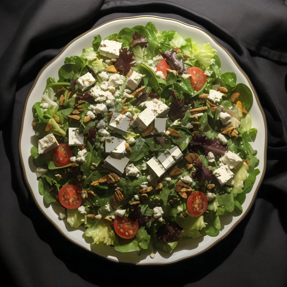 Picture of Healthy and delicious salad with fresh vegetables