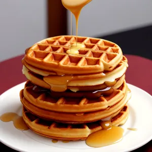 Sweet Chocolate Sauce Drizzled on Decadent Pastry