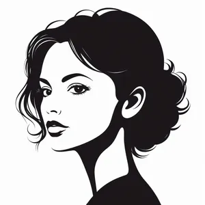 Black Cartoon Haircut Design Clip Art Drawing