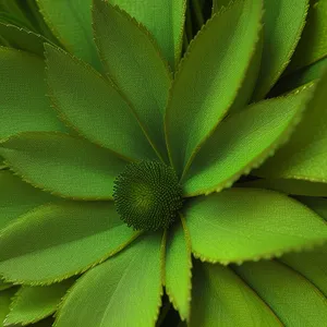 Botanical Foliage: Close-Up View of Woody Plant