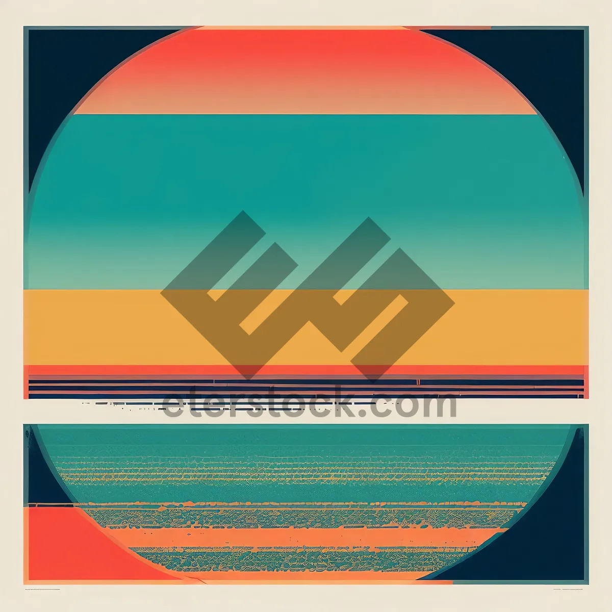 Picture of Vibrant abstract wave design with gradient and line elements