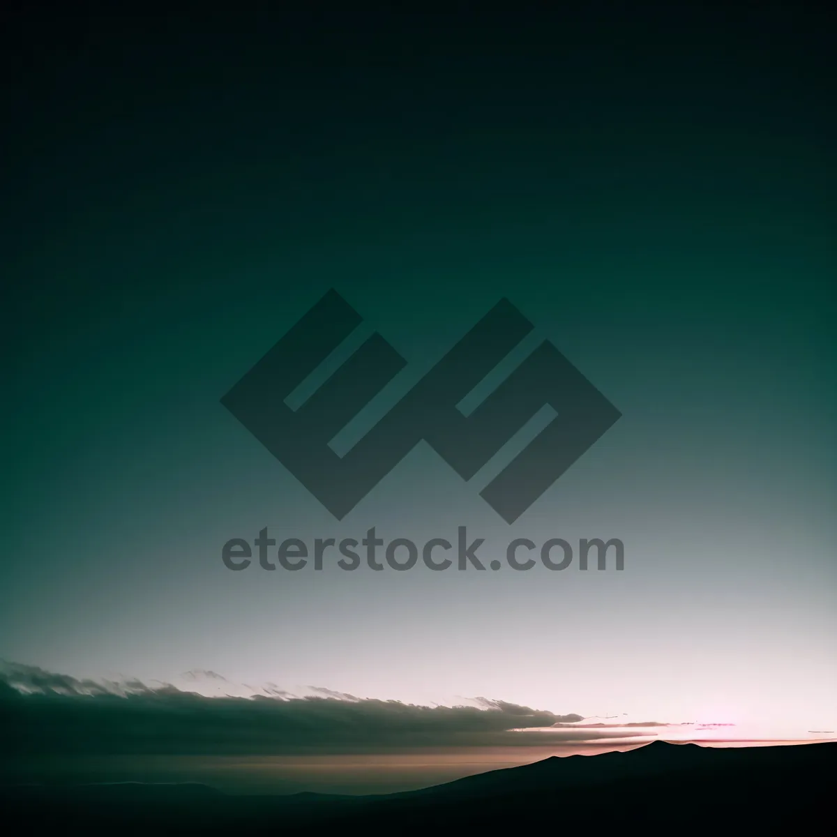 Picture of Dreamy Sunset Horizon over Majestic Mountains
