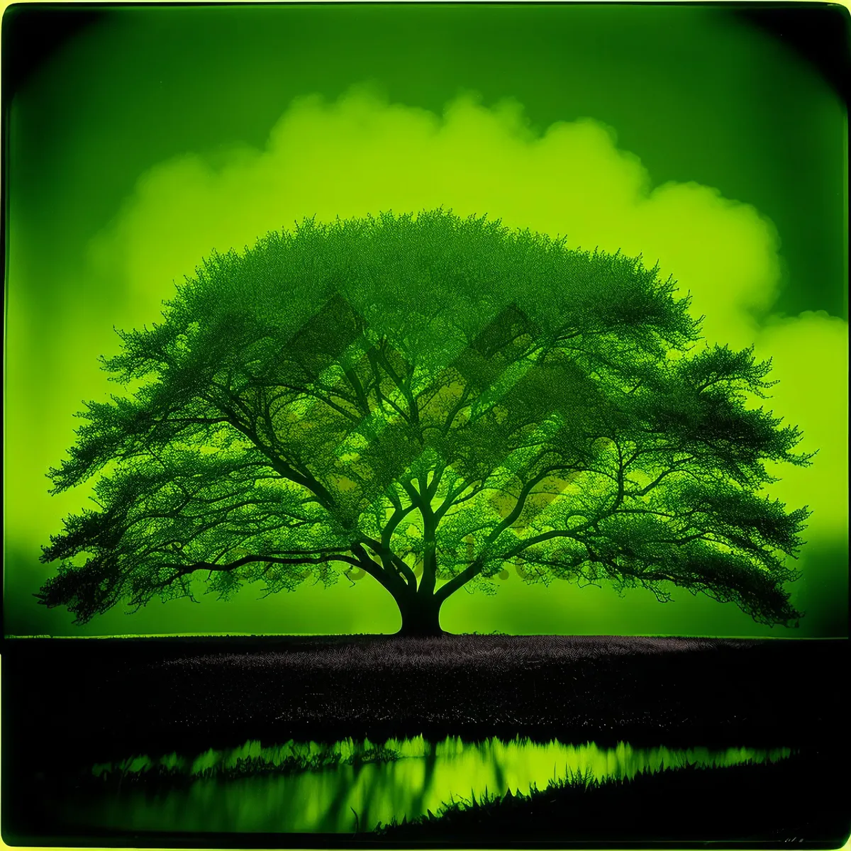 Picture of Summer Sky: Vascular Plant Amidst Lush Landscape