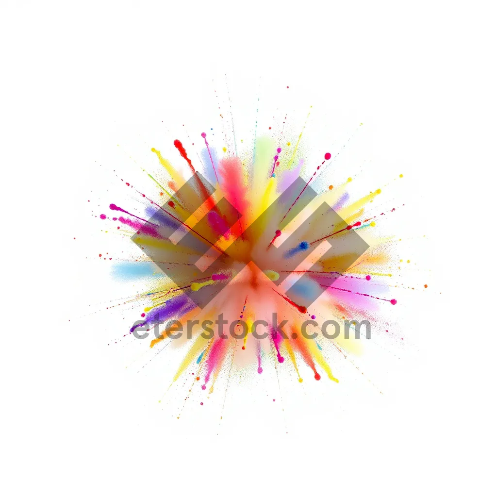 Picture of Colorful Lotus Firework Design With Floral Pattern