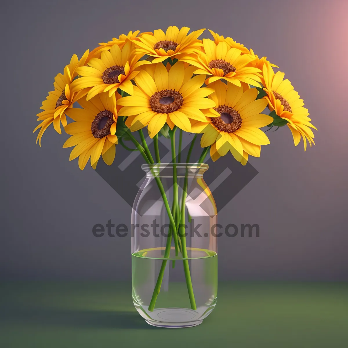 Picture of Vibrant Sunflower Blossom in a Garden