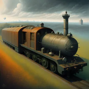Vintage Steam Power on Railroad Track