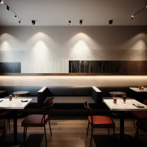 Modern Luxury Interior Design with Wood Furniture and Lamp