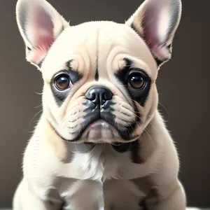 Captivating Bulldog Puppy Posed in a Studio Portrait