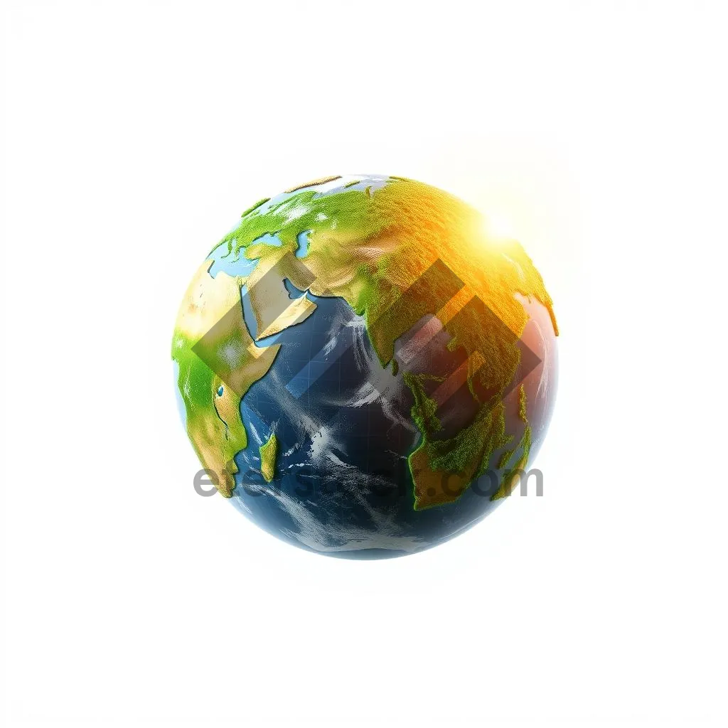 Picture of 3D Earth Globe Showing North American Continent