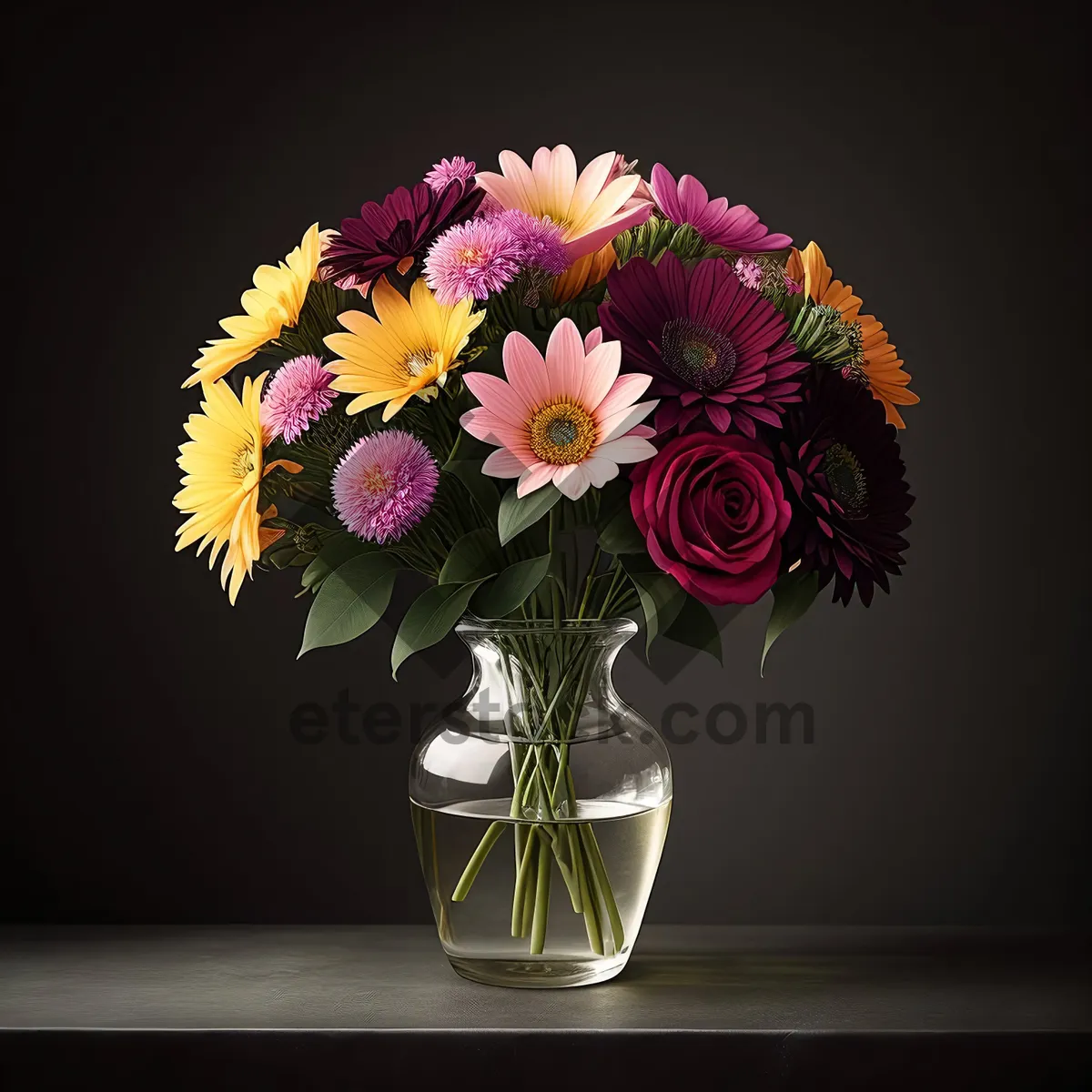 Picture of Colorful Floral Blossom in Vase