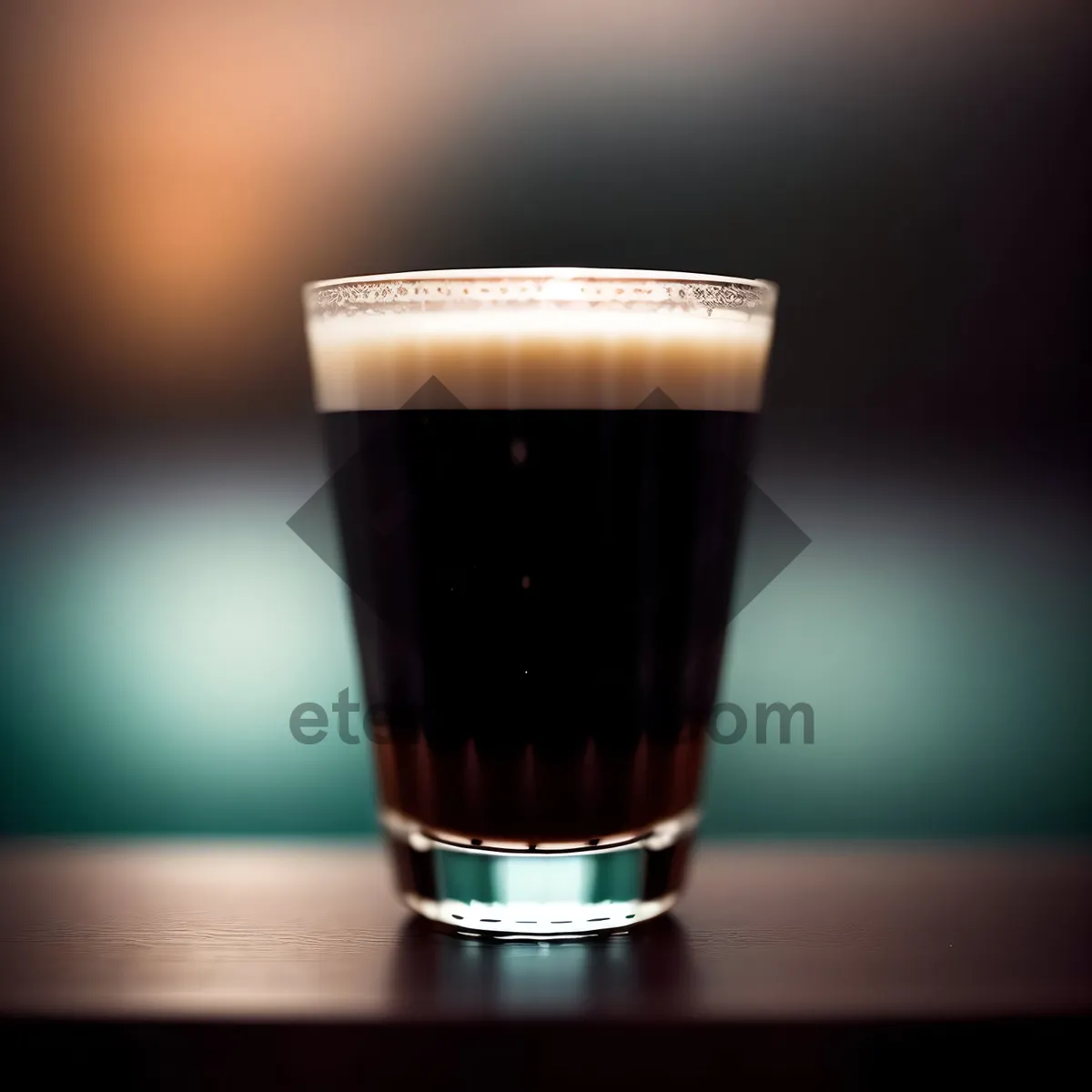 Picture of Golden Espresso: A Refreshing Coffee Beverage in a Glass