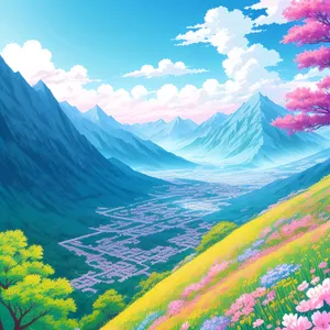 Tranquil Countryside Meadow under Clear Skies