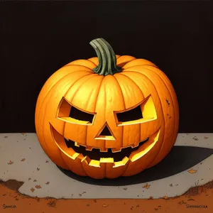 Harvest Glow: Spooky Jack-o'-Lantern Pumpkin Lantern