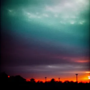 Vibrant Sunset Sky Silhouette"
"Golden Sunlight on Cloudy Landscape"
"Mesmerizing Sunrise Over Horizon"
"Radiant Summer Sunset Sky"
"Orange Sky with Starry Celestial Body
