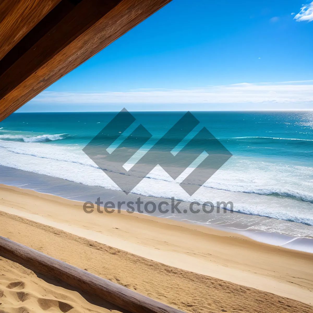Picture of Sun-kissed Paradise: Tranquil Beachscape with Azure Waves