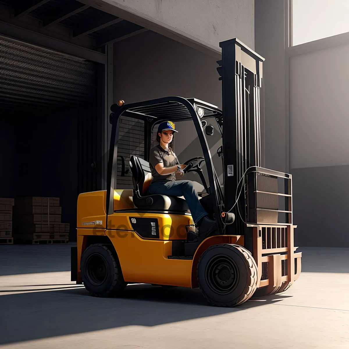 Picture of Heavy-duty Forklift Truck: Efficient Industrial Cargo Transport