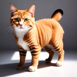 Fluffy Tabby Kitty with Curious Eyes.