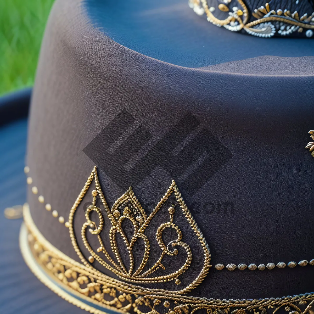 Picture of Ceramic Cowboy Hat with Bearskin Trim