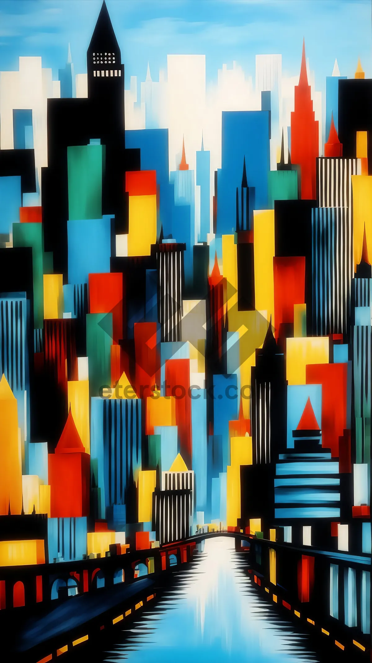 Picture of Colorful Pencil Set on Wooden Desk