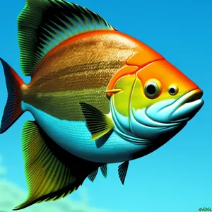 Vibrant Goldfish Swimming in Tropical Aquarium