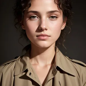 Smiling Brunette Nurse With Stethoscope