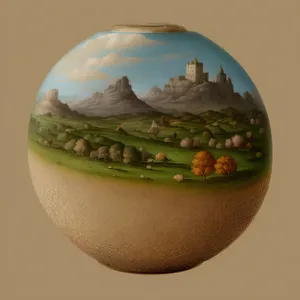 World Ceramic Globe Bowl - Global Porcelain Vessel