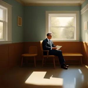 Corporate team meeting in modern office room.