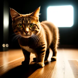 Curious Kitty with Adorable Whiskers