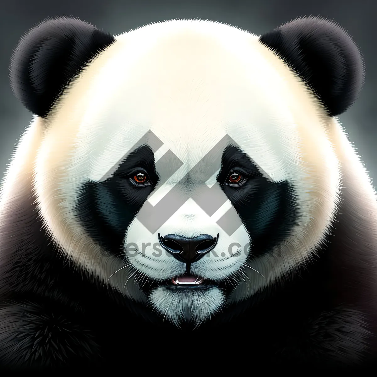 Picture of Adorable Panda Bear with Expressive Eyes