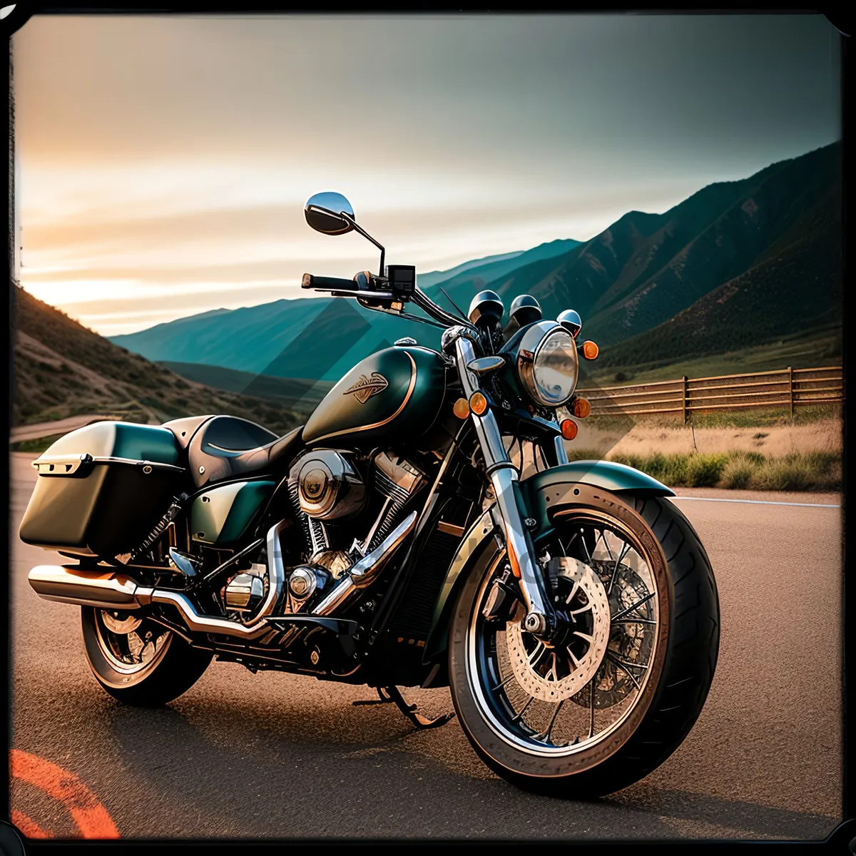 Picture of Speedy Biker on Open Road