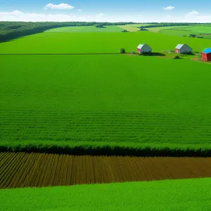 Serene Summer Wheat Field Under Clear Blue Sky