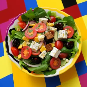 Fresh Gourmet Gourmet Salad with Organic Fresh Ingredients