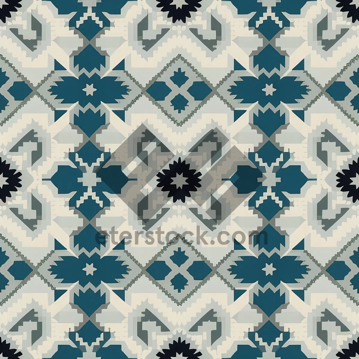 Picture of Snowflake swirl pattern in vintage style.