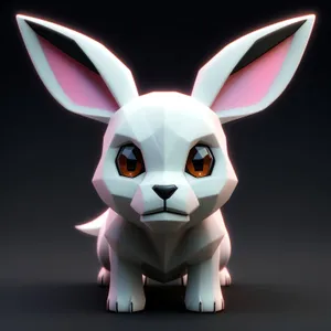 Cute Cartoon Rabbit with Funny Expression