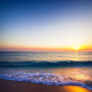 Serenity by the Shore: Captivating Ocean Sunset