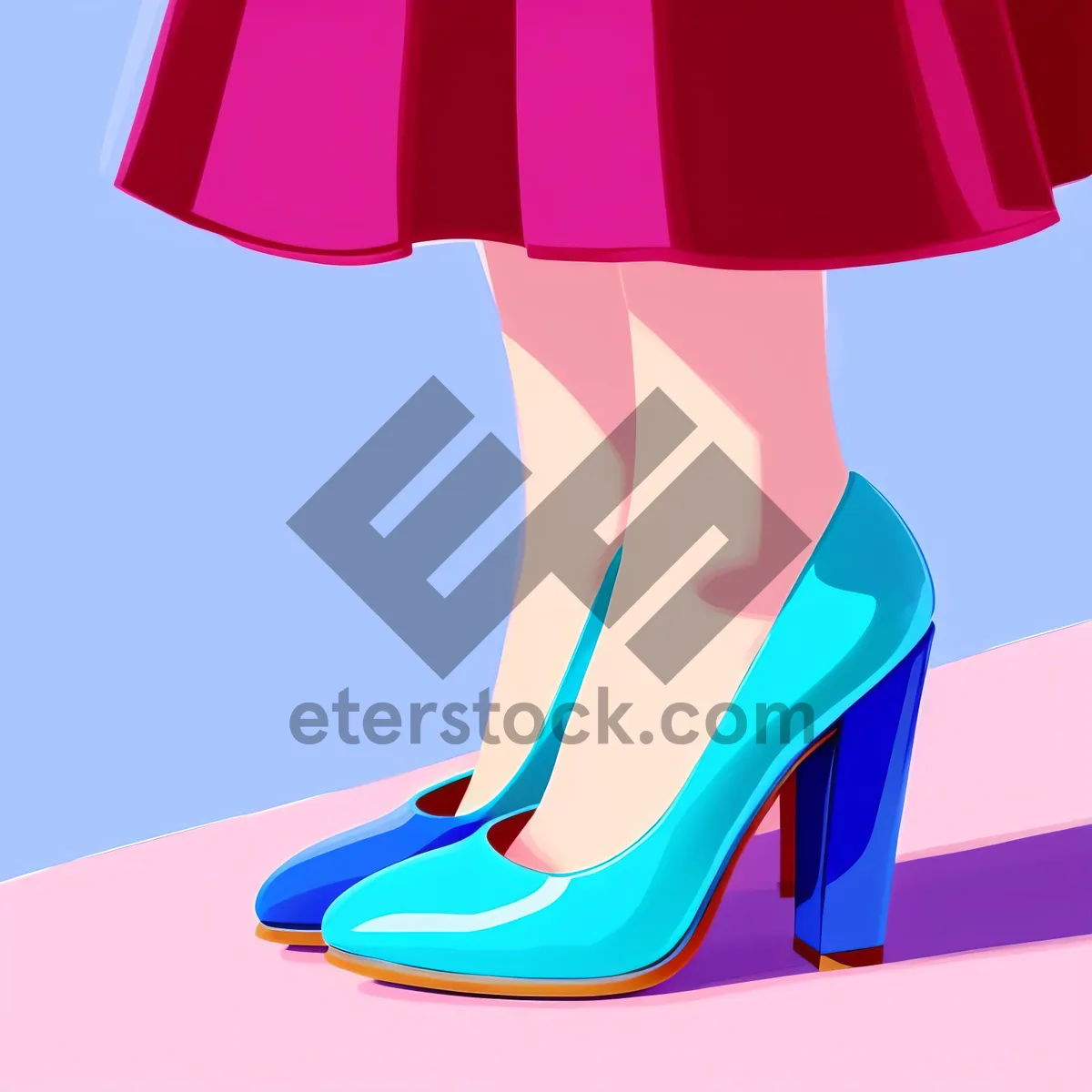 Picture of Cartoon Shopper Clip Art