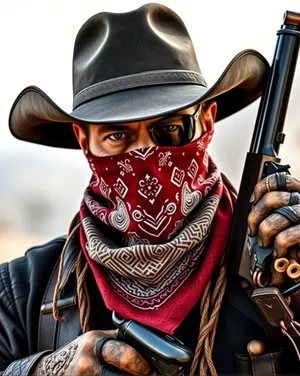 Portrait of a man with a cowboy hat