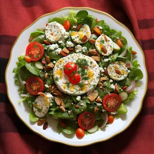 Gourmet Pizza with Fresh Vegetables and Cheese
