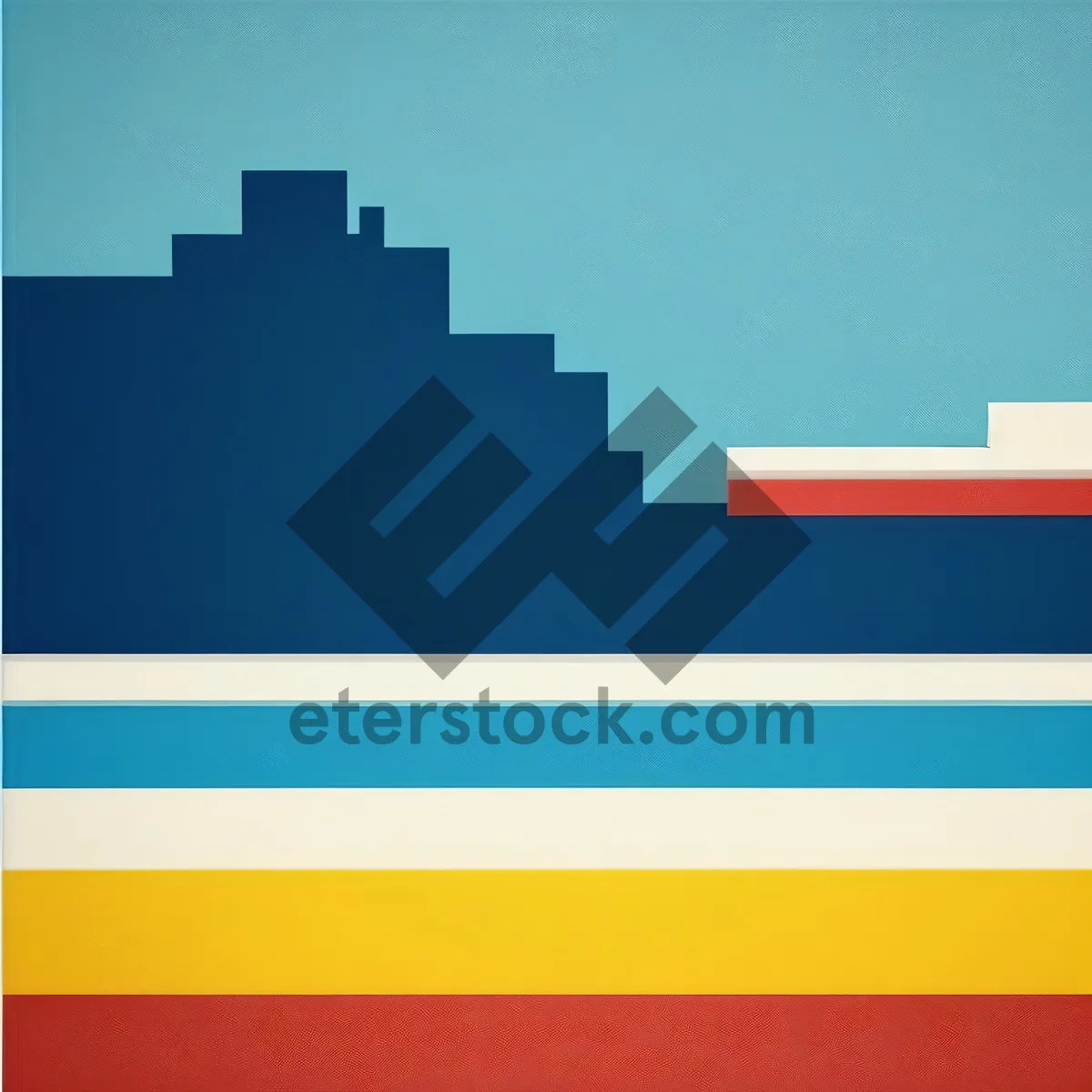 Picture of 3D map flag design symbol graphic