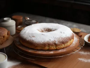 Delicious chocolate cake for breakfast
