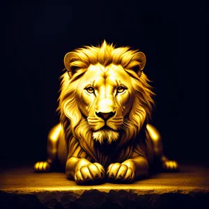 Majestic King of the Wild: Lion's Intense Gaze