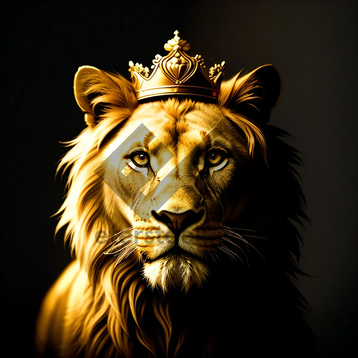 Picture of Regal Feline Majesty: Lion King's Wild Face