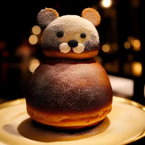 Sweet Teddy Bear Cake in Teapot Cup Container