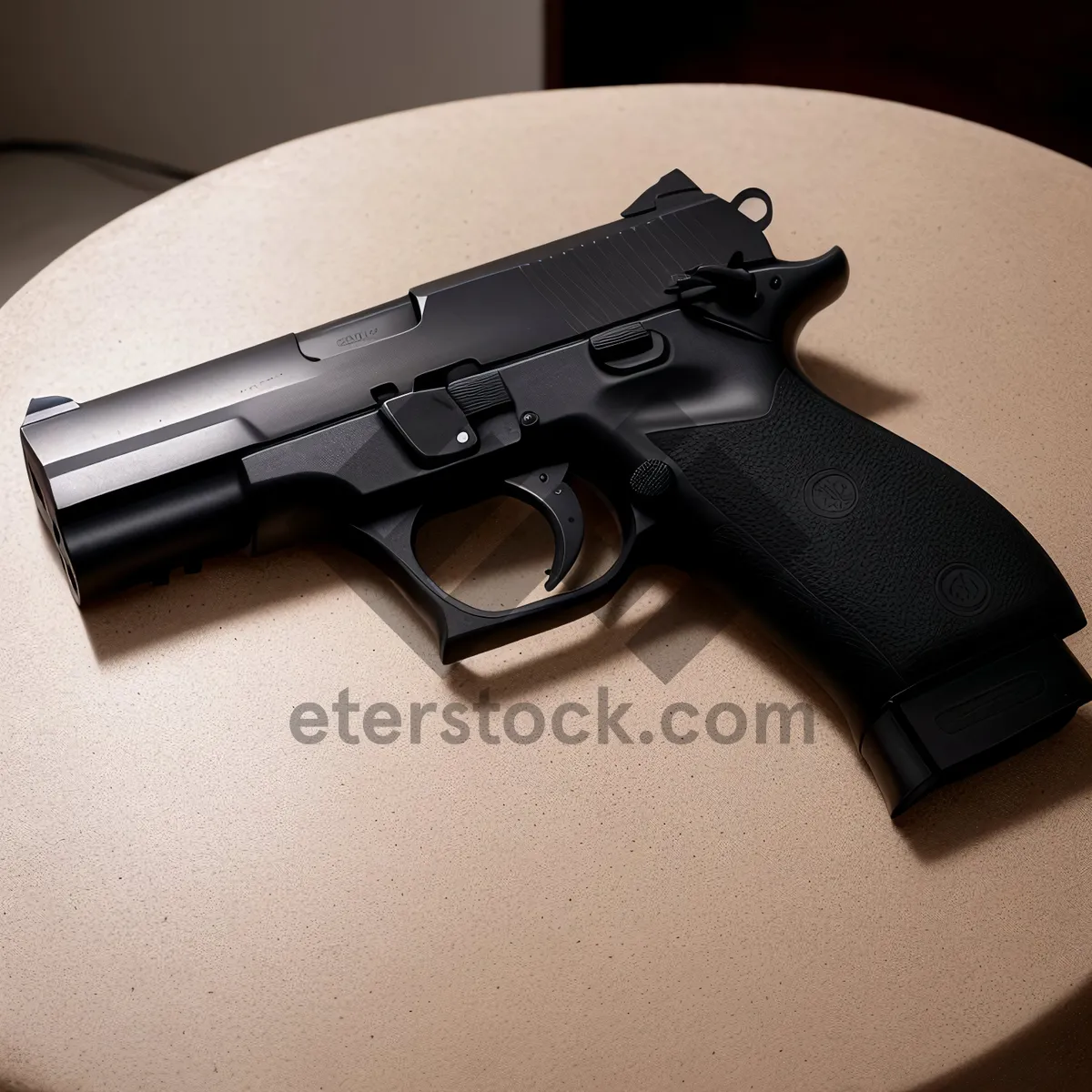 Picture of Metallic Handgun: Powerful Device for Personal Protection